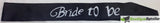 Bride-To-Be Satin Sash for Hen's Night - Perfect Celebration Accessory (Black) - Top-Down View