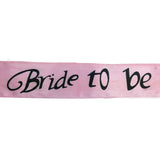 Light Pink Satin Sash for Bride To Be - Perfect for Hen Night Celebrations - Top-Down View