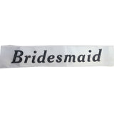Hens Night Bride To Be Satin Sash - Elegant White Bridal Party Accessory - Front View