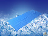 INSTANT COOLING TOWEL UPF 50+ Ice Cold Sport Sweat Absorbing Chemical Free 66x43 - Top-Down View