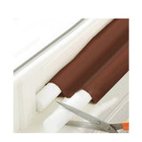 DUAL DRAFT STOPPER Double Sided Snake Wind Air Door Guard Cover Weather Seal - Rear View