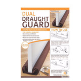 DUAL DRAFT STOPPER Double Sided Snake Wind Air Door Guard Cover Weather Seal - Low Angle