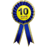 Kids' Birthday Badge Award Rosette - Fun Party Favor for Boys and Girls - Front View