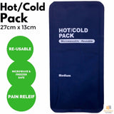 HOT COLD PACK Reusable First Aid Ice Heat Gel Packs Microwaveable Pain Relief - Front View