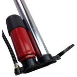 HAND TYRE PUMP With Booster & KPA Gauge Psi Bike Air Inflator Bicycle Tire - Top-Down View