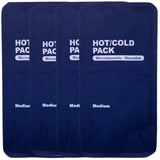 4x HOT COLD PACK First Aid Reusable Ice Heat Gel Packs Microwaveable Relief Bulk - Front View