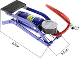 High-Performance Foot Pump with Pressure Gauge for Tires, Bikes, Balls, and Inflatables - Top-Down View
