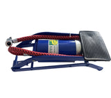 High-Performance Foot Pump with Pressure Gauge for Tires, Bikes, Balls, and Inflatables - Low Angle