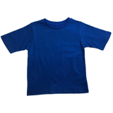 KIDS PLAIN T SHIRT Childrens Child 100% COTTON Boys Girls Basic Blank Tee Top - Bright Blue - 4 - Front View