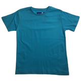 KIDS PLAIN T SHIRT Childrens Child 100% COTTON Boys Girls Basic Blank Tee Top - Bright Mint - 14 - Front View