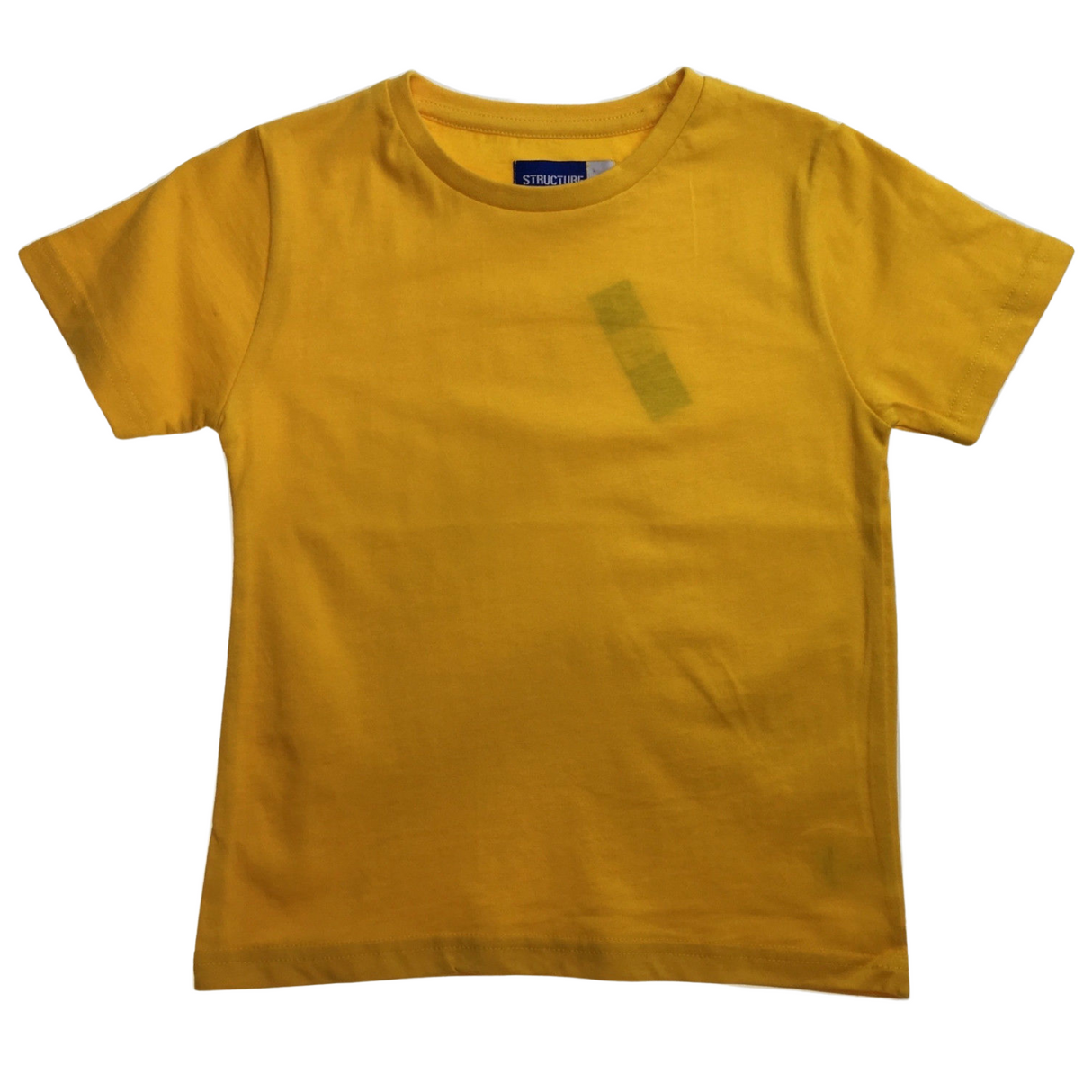 KIDS PLAIN T SHIRT Childrens Child 100% COTTON Boys Girls Basic Blank Tee Top - Gold - 12