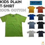 KIDS PLAIN T SHIRT Childrens Child 100% COTTON Boys Girls Basic Blank Tee Top - Red - 6 - Side View