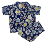 KIDS FLANNELETTE PYJAMAS PJs Boys Girls Flannel Pajamas Pyjama Winter Set PJ - Daisy Brights - 1 - Front View