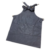 BUFFALO LEATHER APRON Cooking Chef Hairdresser Waterproof Durable Quality - Brown - Top-Down View