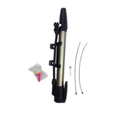 MINI BICYCLE AIR PUMP Bike Hand Ball Inflator Portable Cycling Tyre Aluminium - Front View