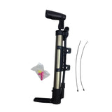 MINI BICYCLE AIR PUMP Bike Hand Ball Inflator Portable Cycling Tyre Aluminium - Side View