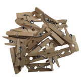 600pcs MINI WOODEN PEGS Natural Craft Baby Shower Clothes Line Pin BULK 35mm - Front View