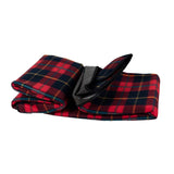 Picnic Rug Mat Blanket Outdoor Camping Waterproof Throw Travel Fleece Plaid - Assorted - Rear View