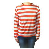 KIDS Where's Wally Inspired Red and White Striped Costume Top - Medium (7-9 Years Old)