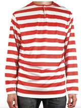ADULTS Book Week Red and White Striped Top Shirt Costume Party Dress Up - Small