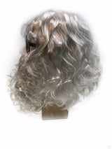 3 in 1 SANTA WIG White Beard Glasses SET Christmas Claus Xmas Costume Party - Top-Down View
