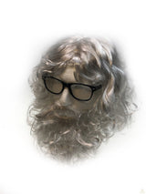 3 in 1 SANTA WIG White Beard Glasses SET Christmas Claus Xmas Costume Party - Rear View