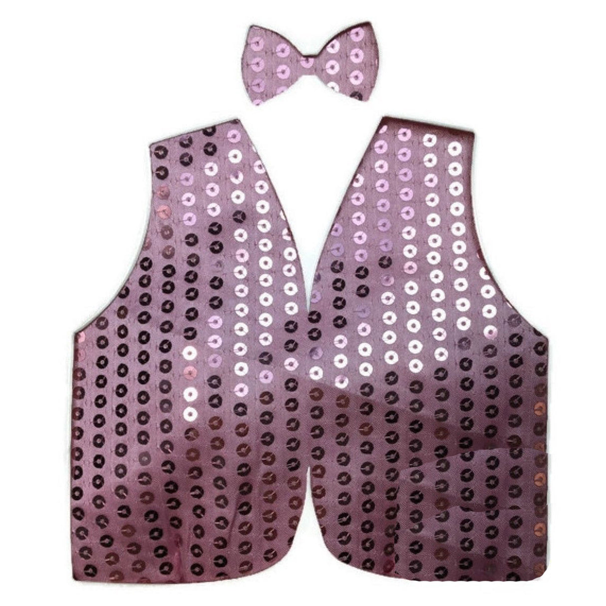 Light Pink Men's Sequin Dance Vest - Sparkle Party Coat and Disco Accessory