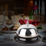 Call Service Bell Chrome Plated Reception Desk Counter Shop Restaurant - 45-Degree Angle