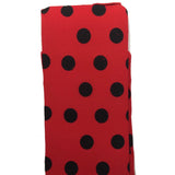 Over Knee Stay Up Stockings Hosiery Party Costume Socks - Ladybug Polka - Side View