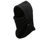 Thermal Fleece Balaclava Face Mask Beanie Hat Ski Snowboard Motorbike - Black - Front View