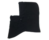 Thermal Fleece Balaclava Face Mask Beanie Hat Ski Snowboard Motorbike - Black - Top-Down View