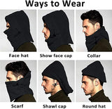 Thermal Fleece Balaclava Face Mask Beanie Hat Ski Snowboard Motorbike - Black - Extra Image