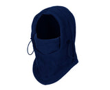 THERMAL FLEECE BALACLAVA Ski Snowboard Motorbike Face Mask Hood Hat Beanie Warm - Navy - Front View