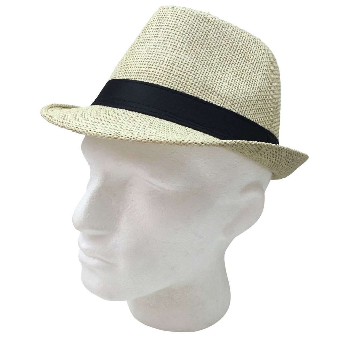 Stylish Paper Straw Trilby Hat - Versatile for Parties and Everyday Wear