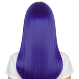 70cm Blue Straight Long Wig with Fringe for Cosplay and Party Dress-Up