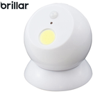 Brillar Motion Activated Swivel Ball Light - White - Front View