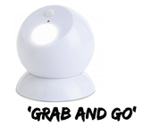 Brillar Motion Activated Swivel Ball Light - White - Top-Down View