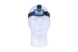5 Mode Headlamp COB LED Technology Wide Beam Light Adjustable Headband 90 degree Running - Side View