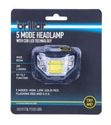 5 Mode Headlamp COB LED Technology Wide Beam Light Adjustable Headband 90 degree Running - Close-Up Angle