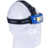 5 Mode Headlamp COB LED Technology Wide Beam Light Adjustable Headband 90 degree Running - Front View