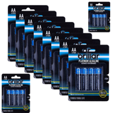 12x 4-Pack LR6 AA Platinum Alkaline Batteries Long Lasting Power Home Office Bulk - Front View