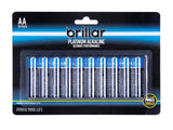 AA Platinum Alakaline Batteries Long Lasting Power Home - 10pk - Front View