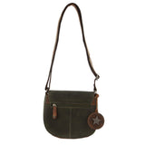 Billy The Kid Ladies Olive Leather Crossbody Womens Western Bag - Side View