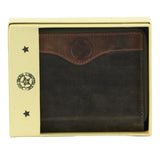 Billy The Kid Leather Wallet with Zip & Coin Pocket in Olive - 45-Degree Angle