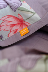 100% Cloud Cotton Duvet Quilt Cover Set w/ 2 Pillow Cases in Serena - Super King - 45-Degree Angle