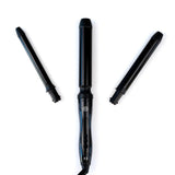H2D X3 Professional Hair Curling Wand Ceramic Curler Roller - Black - Side View