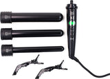 H2D X3 Professional Hair Curling Wand Ceramic Curler Roller - Black - Extra Image