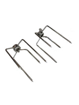 2pcs Rotisserie Spit Forks Roast Chicken Fork Kabob Skewer BBQ Spit Forks Gyro - Side View