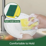 36x Scourer Sponges Strong Commercial Grade Regular Duty 15x10x3cm Bulk - Top-Down View