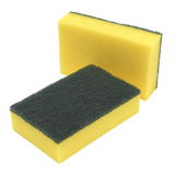 Commercial-Grade 3-Pack Scouring Sponges - 15x10x3cm for Heavy-Duty Cleaning - Side View